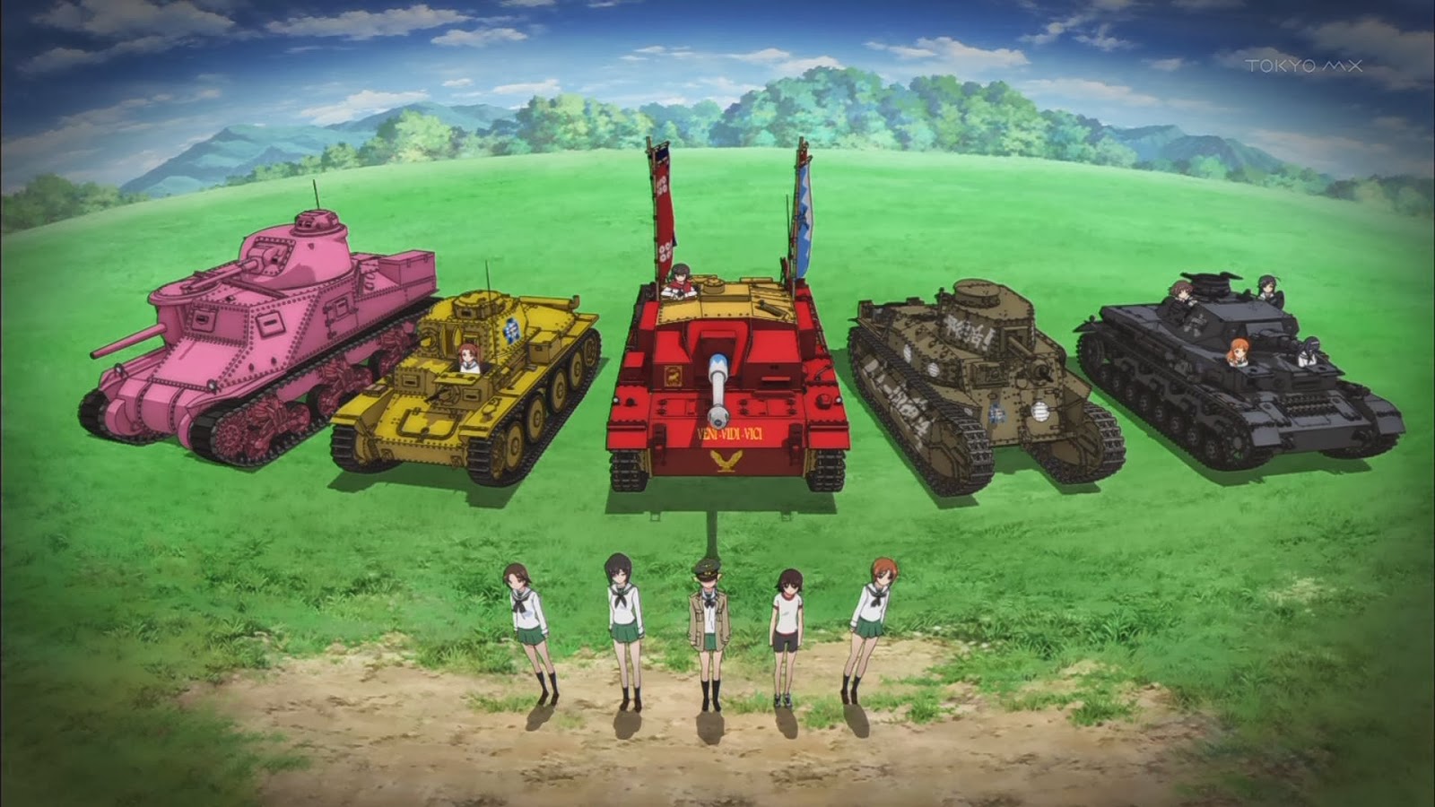 Girls Und Panzer Tank And Team Lineup Lee Sturmgeschutze Type Panzer