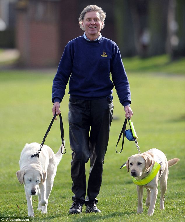 Graham Waspe Who Is Registered Blind With His Blind Guide Dog Edward