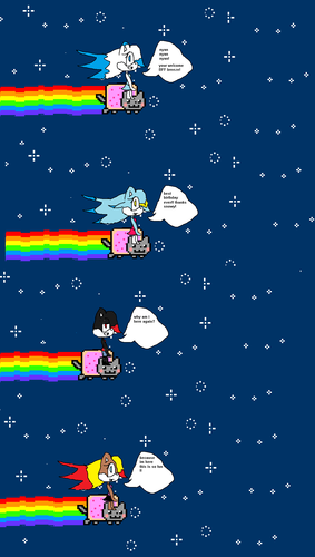Happy Day Breeze It Is Time To Nyan Cat Day Present Hapy Nyan Cat Day Breeze Sonic Fan Characters