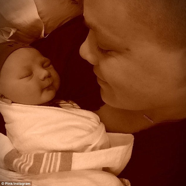 Her Little Man Pink Gave Birth To Her Second Child With Husband Carey Heart