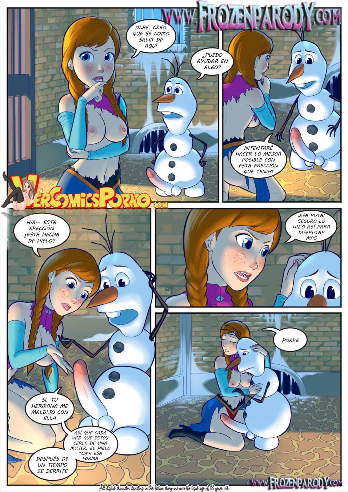 Historieta De Olaf Frozen Haciendo Sexo Con Anna Elsa 5