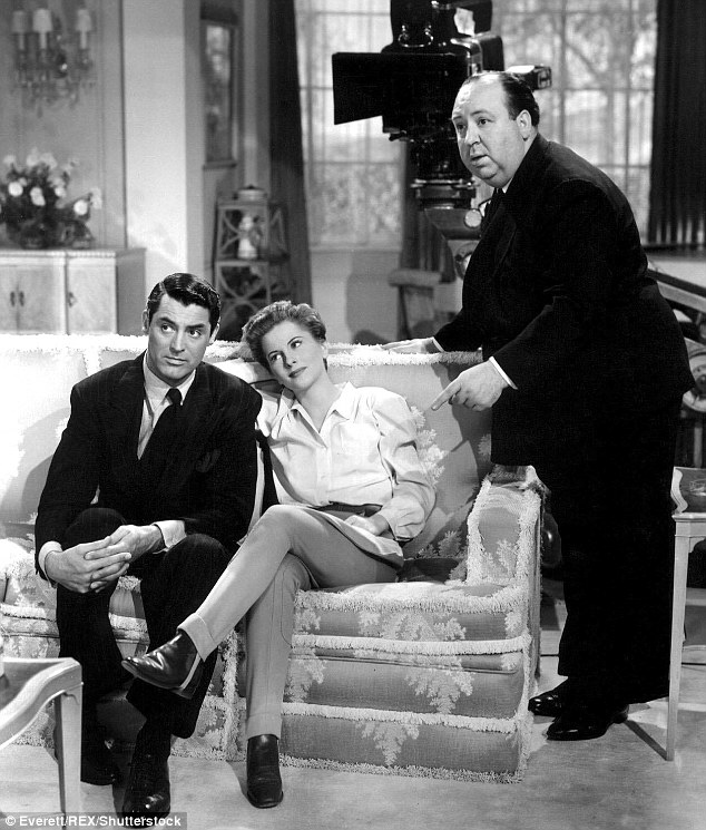 Hitchcock Told Fontaine Pictured With The Director And Cary Grant He Was The Only