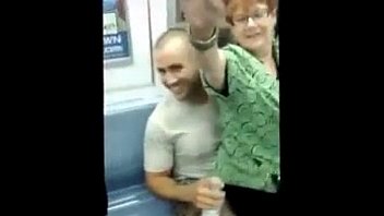 Horny Granny On The Subway