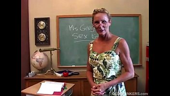 Horny Mature Teacher Fucks Her Pussy And Sucks
