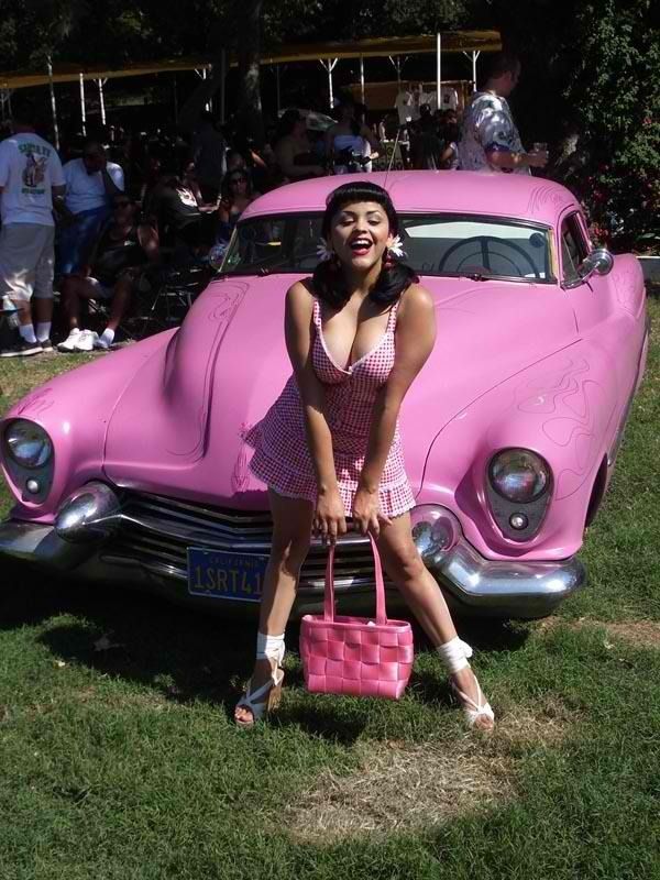 Hotrod Girls Hotrod Pinup Buick Custom With Cadillac Bumber Boards