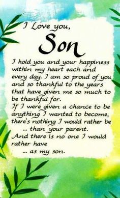 I Love You Son Quotes Quote Facebook Quotes Mother Quotes Son Quotes