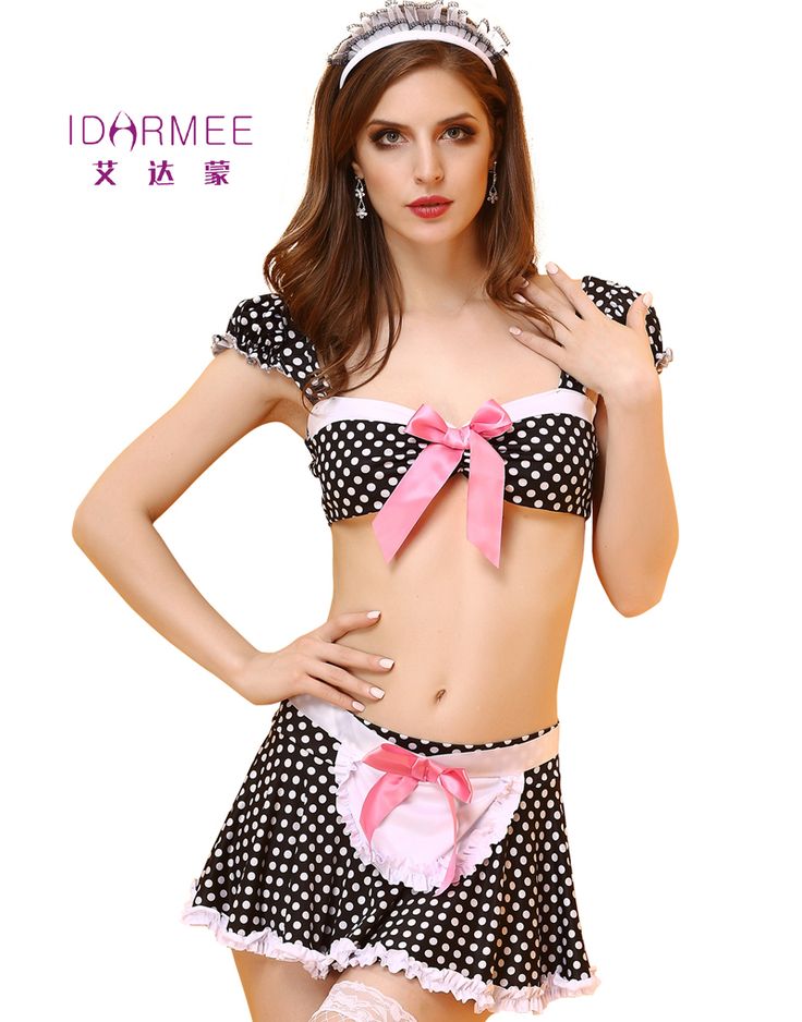 Idarmee Sexy Lingerie Sets Servant Women Cosplay Halloween Fancy Dress Adult Women Maid Uniform French
