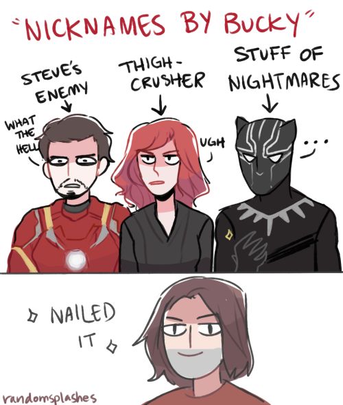 If Bucky Gave Nicknames To Some People On Team Ironman Civil War Captain