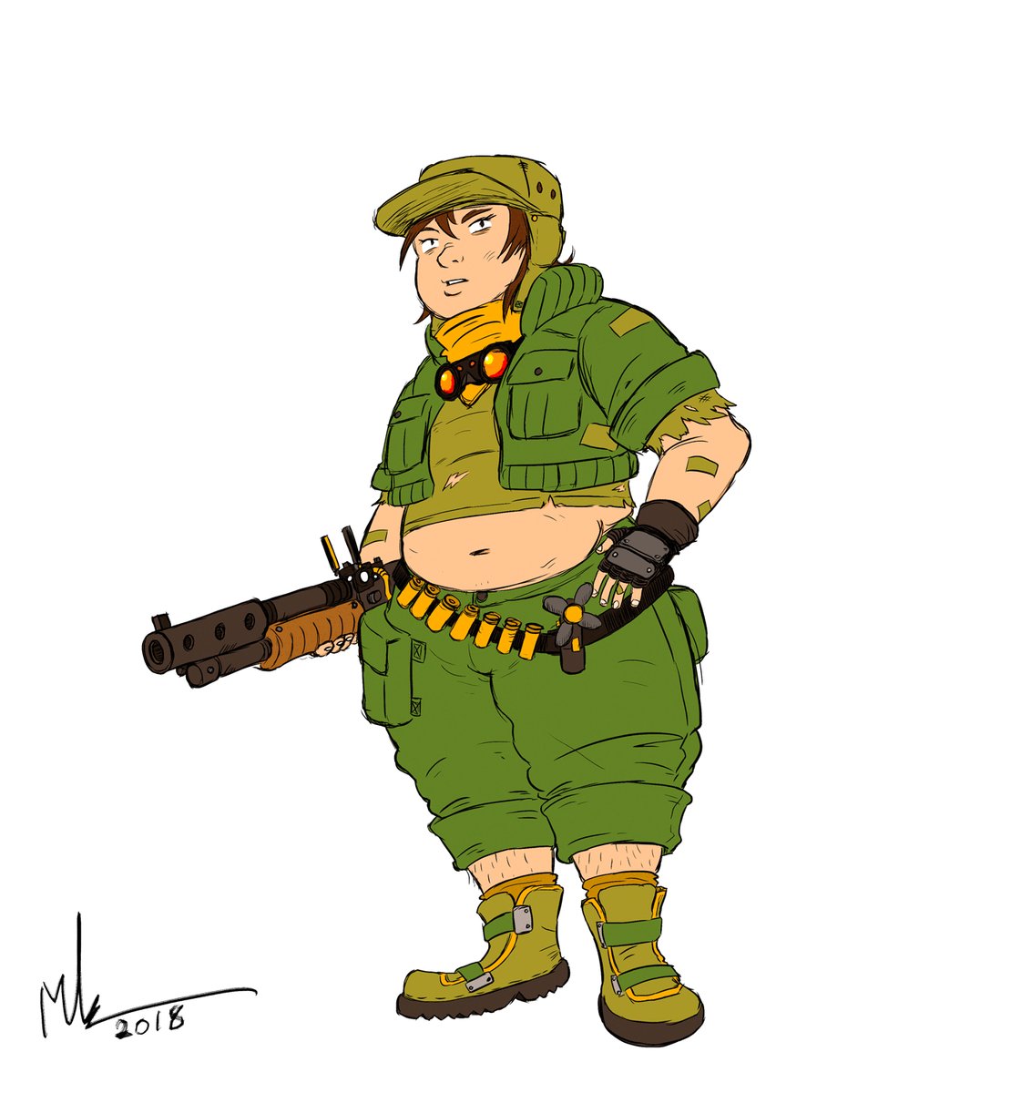 Illustration Drawing Photoshop Trooper Huntress Chubby Survivor Fantasy Scifi Cyberpunk 1