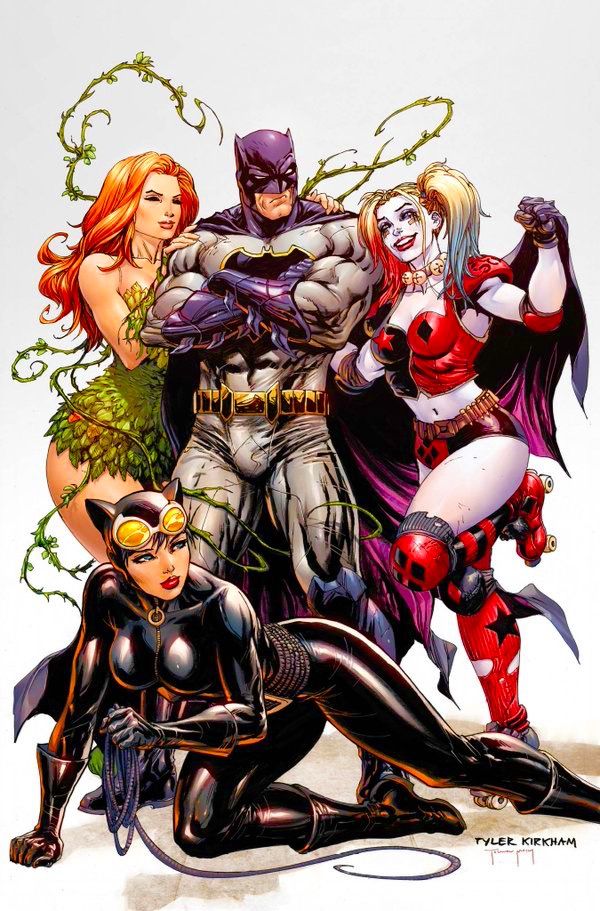 Ivy Catwoman Harley In Batman Rebirth Variant Cover Tyler Kirkham