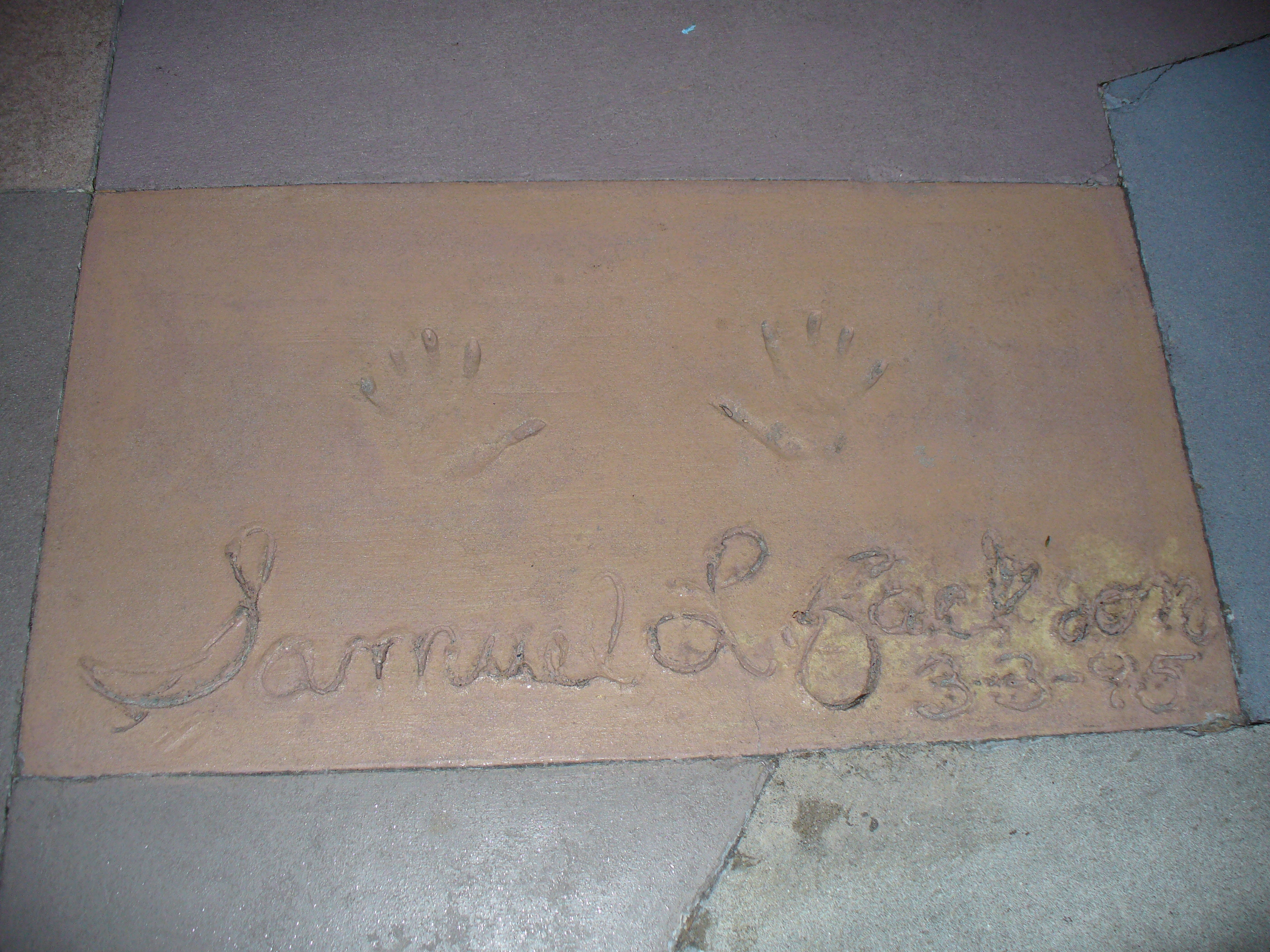 Jacksons Handprints In Front Of The Great Movie Ride At Walt Disney Worlds Disneys Hollywood Studios Theme Park