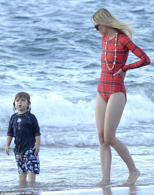 Jaime King Enjoys Bonding Day At Beach With Her Husband And Son