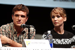 Josh Hutcherson And Jennifer Lawrence Speaking At The San Diego Comic Con International