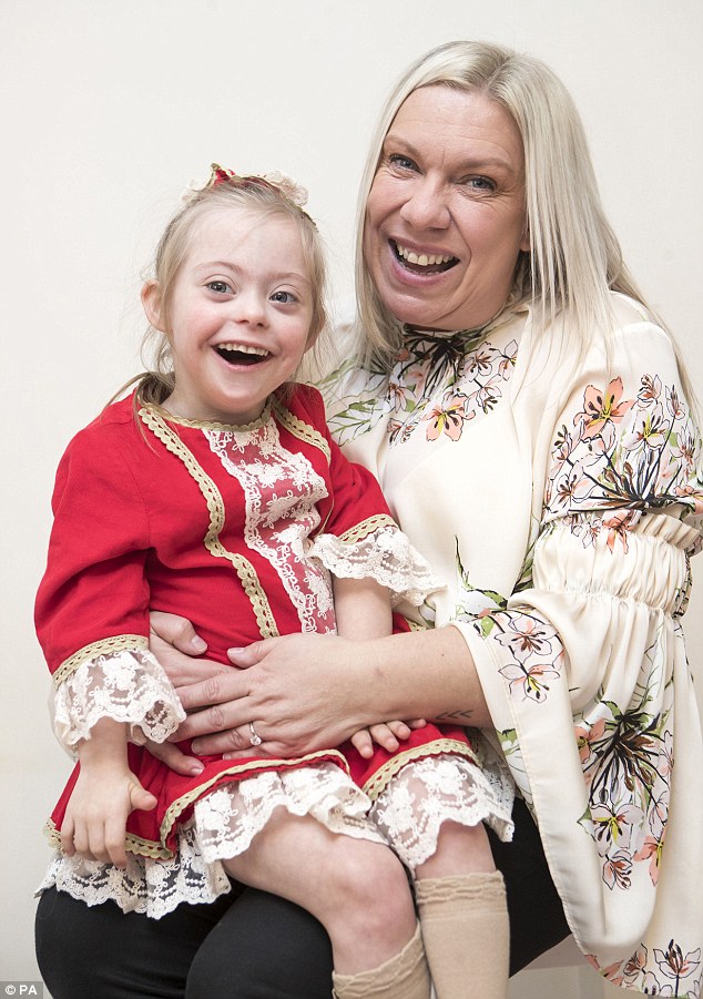 Julie Britton With Her Daughter Connie Rose Seabourne Who Has Downs Syndrome At Their