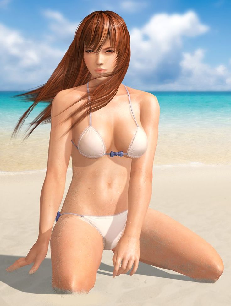 Kasumi From Dead Or Alive Posed In Edited In Photoshop Model Kasumi Beach