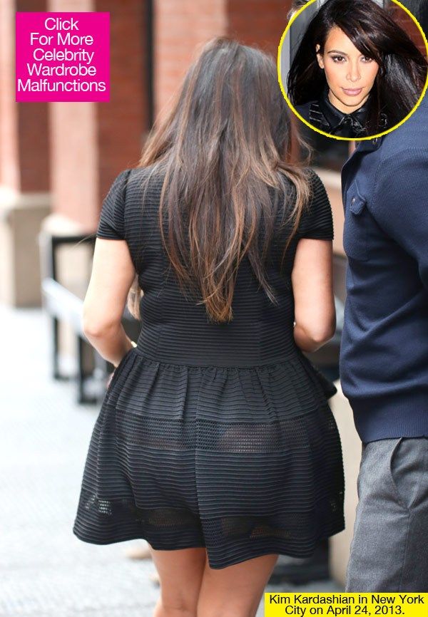 Kim Kardashian Flashes Thong See Through Wardrobe Malfunction