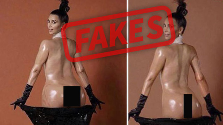 Kim Kardashian Untouched Ass Photos Are Fake