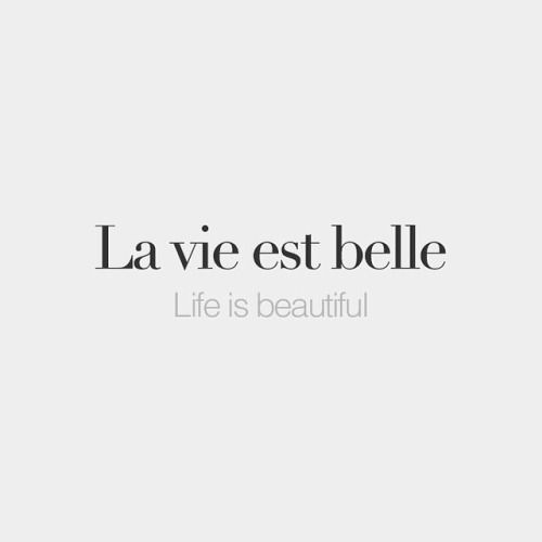 La Vie Est Belle Life Is Beautiful Text Pinterest Belle