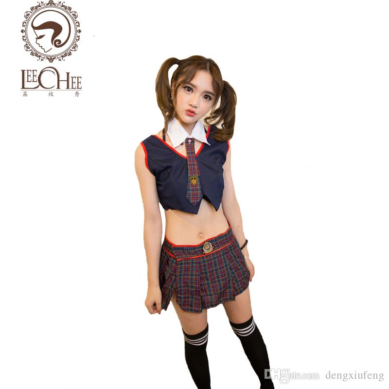 Leechee Ay Fantastic Women Sexy Erotic Lingerie Plaid