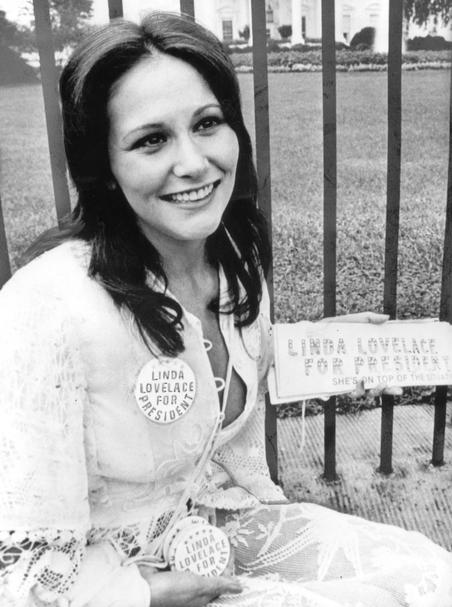 Linda Lovelace Then Outside The White House In Publicizing Her Movie
