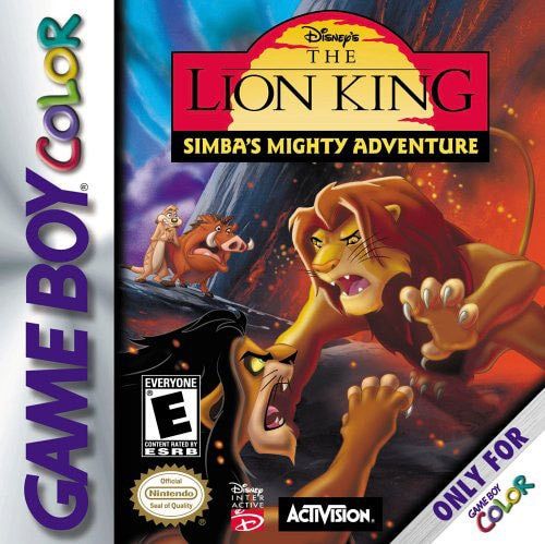 Lion King Simbas Mighty Adventure Disneysthe Game Boy Color Game