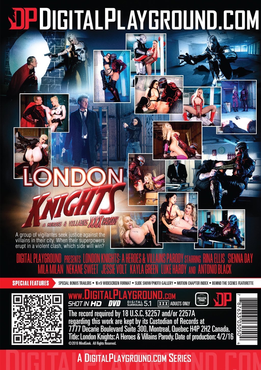 London Knights A Heroes And Villains Parody Back Cover