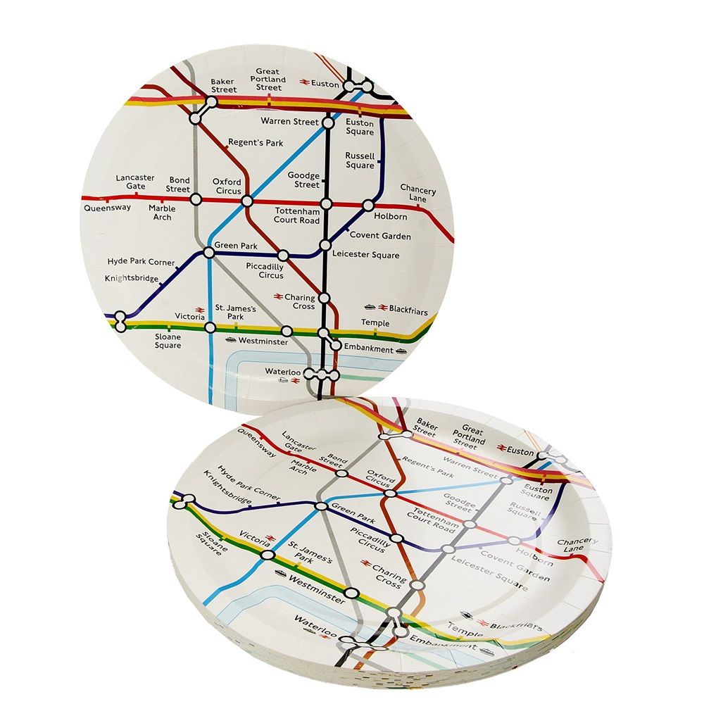 London Underground Map Paper Plates New Restaurant Pinterest