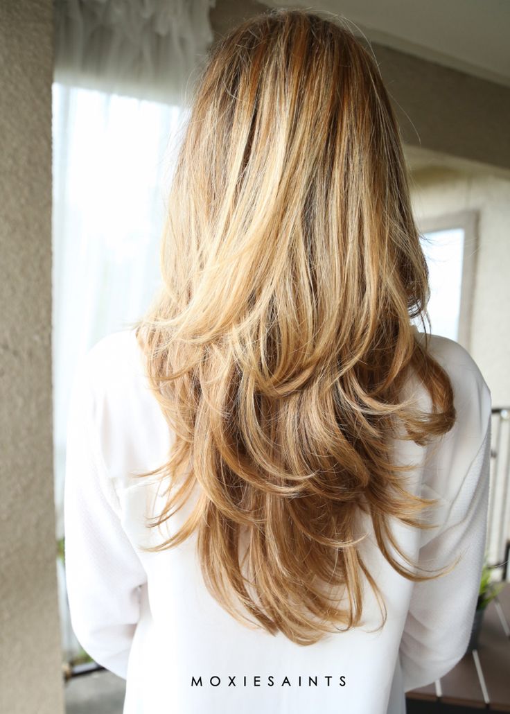 Long Layers Sombre With Faded Ombre Perfect Long Layered Cut And Color Blonde