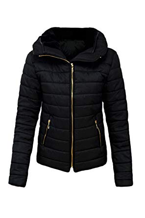 Malaika Ladies Quilted Padded Puffer Bubble Fur Collar Warm Thick Womens Jacket Coat Avaiable