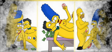 Marge As Dirty Slut Moes Dream Marge Simpson Toons