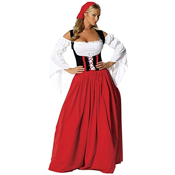 Medieval Wench Oktoberfest Wench Ladies Wench Oktoberfest German Beer Maid Fancy Dress Costume Medieval