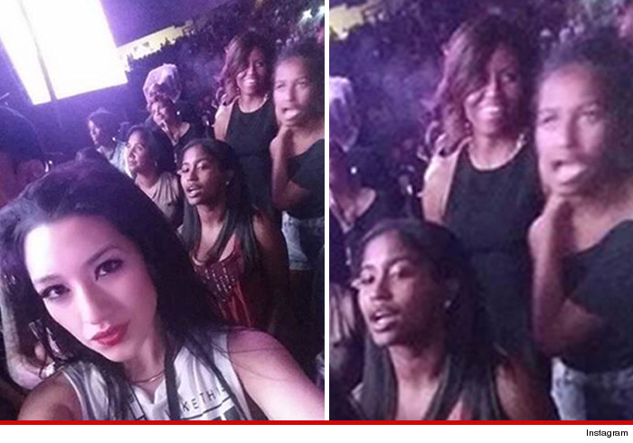 Michelle Obama Cant Stop Malia And Sasha Pics At Beyonce And Jay Concert