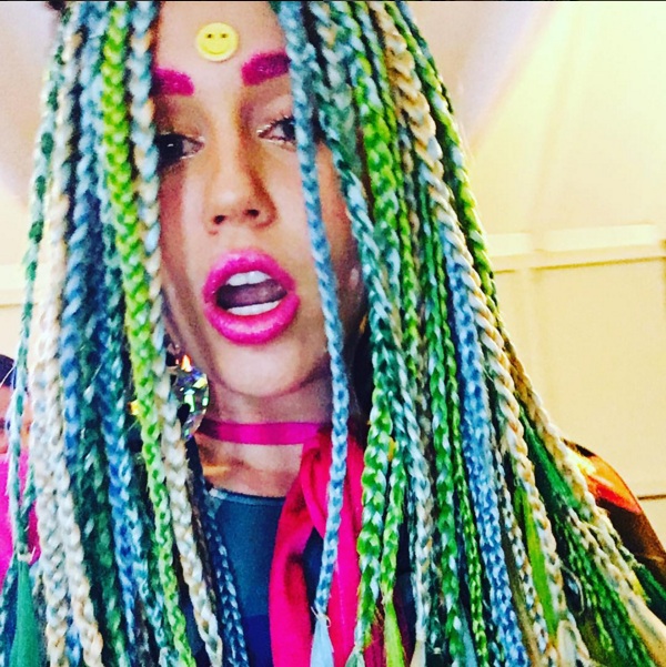 Miley Cyrus Shows Up To The East Coast With Rainbow Braids