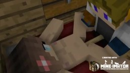 Minecraft Guy Walks In On Brunette While Changing Then Fucks Her 1
