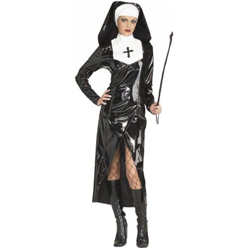Mother Superior Vinyl Nun Costume Womens Halloween Resource Center