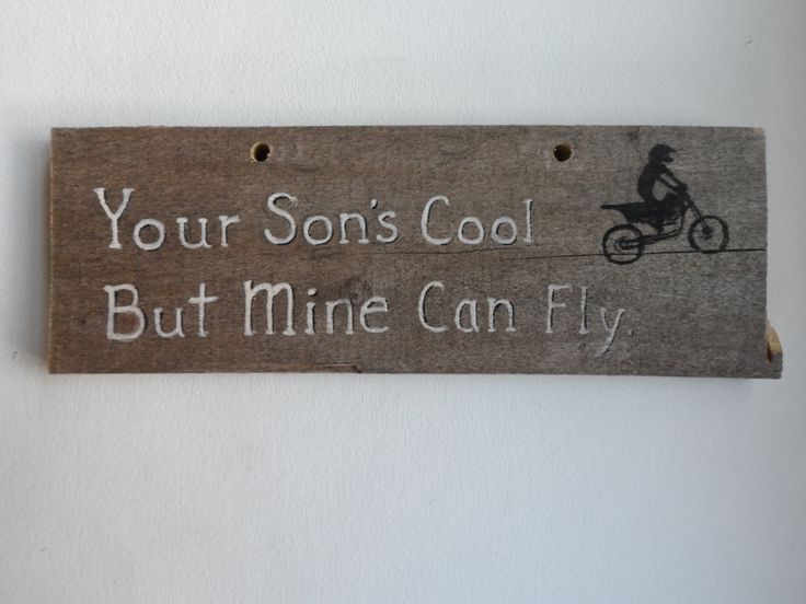 Motocross Sign Painted On Rustic Aged Wood Great Sign Perriarts