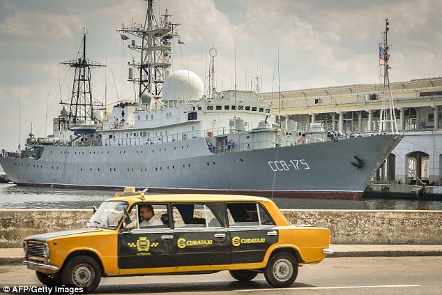 Mystery A Soviet Made Lada Limousine Passes The Warship Neither Cuba Nor