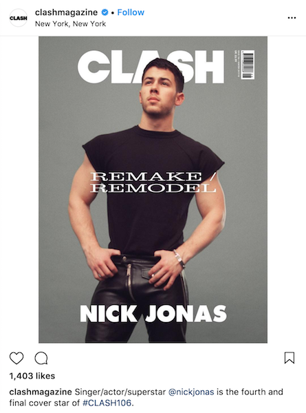 Nick Jonas Brings The Bulge In His Tight Leather Pants To The Cover Of Clash Magazine Cover