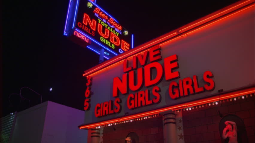Night Static Up Angle Neon Nude Girls Sign Twinkle Lights Strip Club Nude Bar Adult