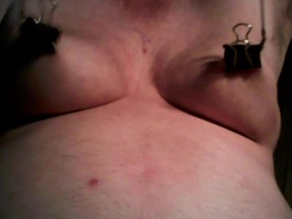 Nipple Clamps Pulling And Stretching Tits 1