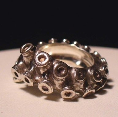 Octopus Tentacle Sterling Silver Ring Id Like It Better As A Bracelet