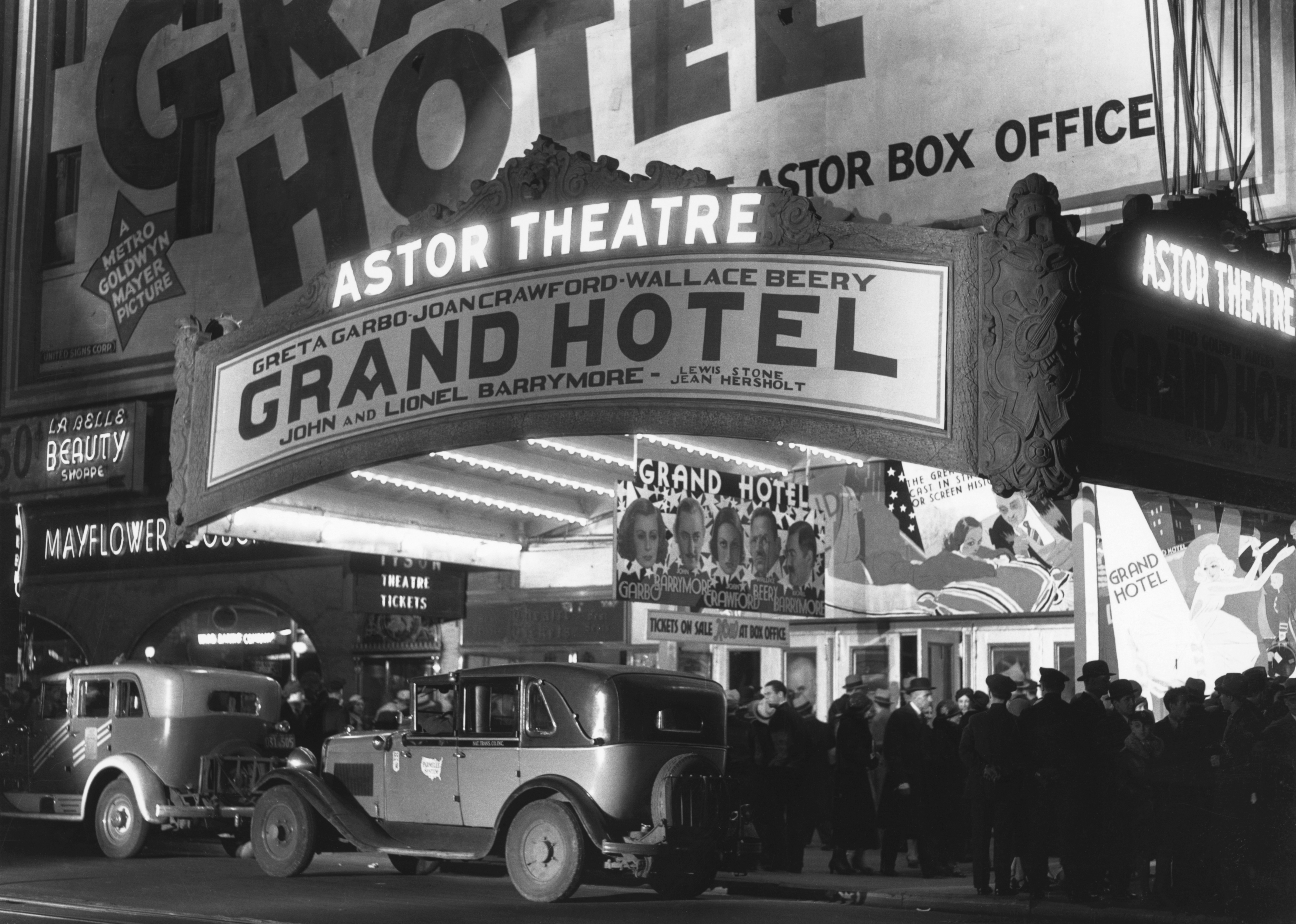 Opening Night Of The Movie Grand Hotel On Times Square At Astor Theater New York Bettmann Getty Images