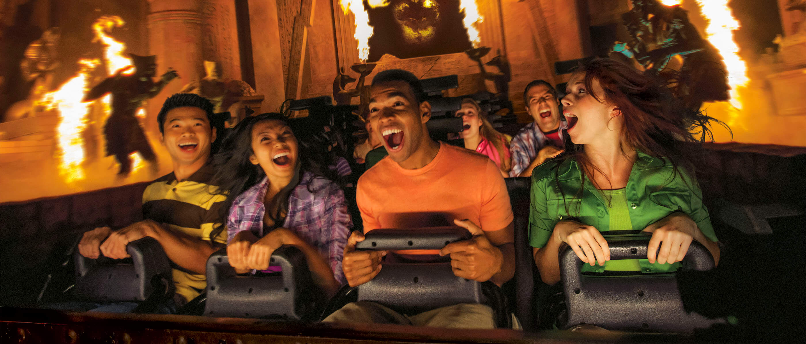 Patrons Scream With Joy On The Revenge Of The Mummy Ride