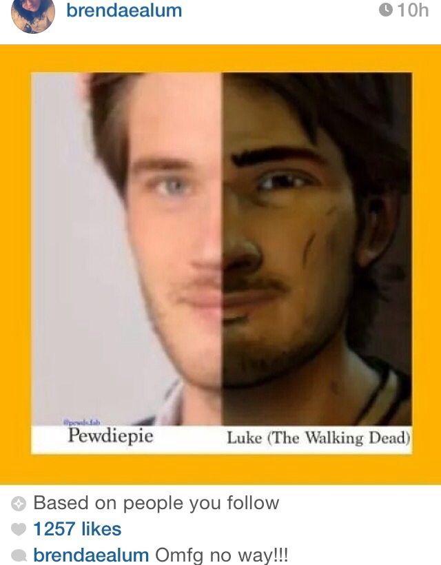 Pewds A Regular In The Walking Dead Game Whaaa Lol Its Uncanny