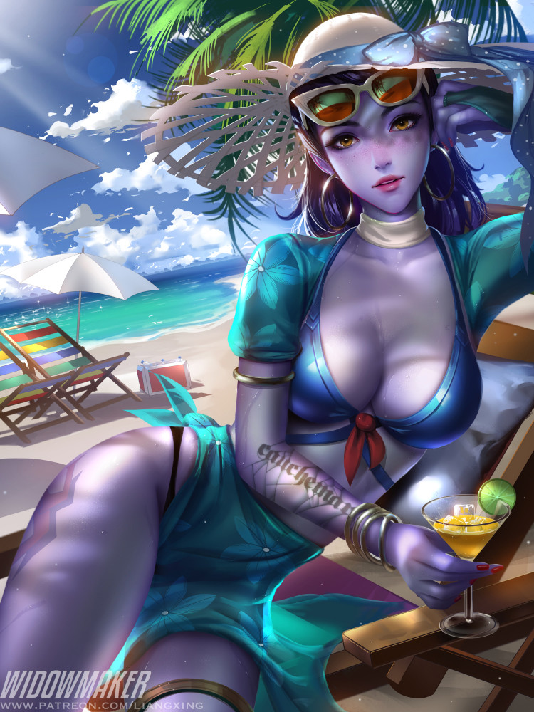 Pin Lovenight On Beauty And Hot Female Illustration Pinterest Summer Skin Overwatch And Concept Art