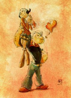 Popeye And Olive Luis Figueiredo Classic