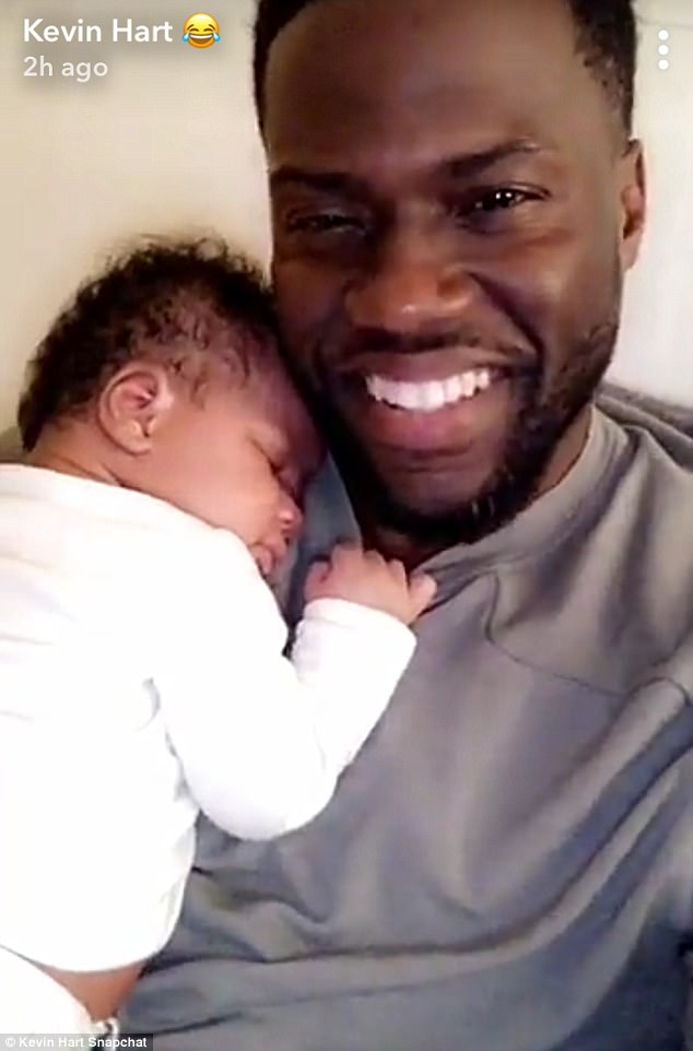 Proud Dad Kevin Hart Took To His Snapchat On Wednesday Do Document Himself Changing His