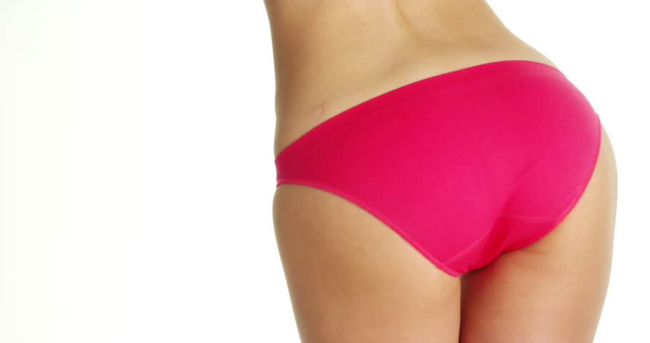 Rear View Of Asian Woman In Hot Pink Underwear Stock Footage Clip