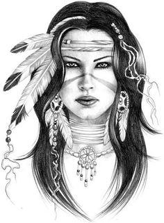 Reference Sketch Of A Native American Woman I Did Up For Tomorrow