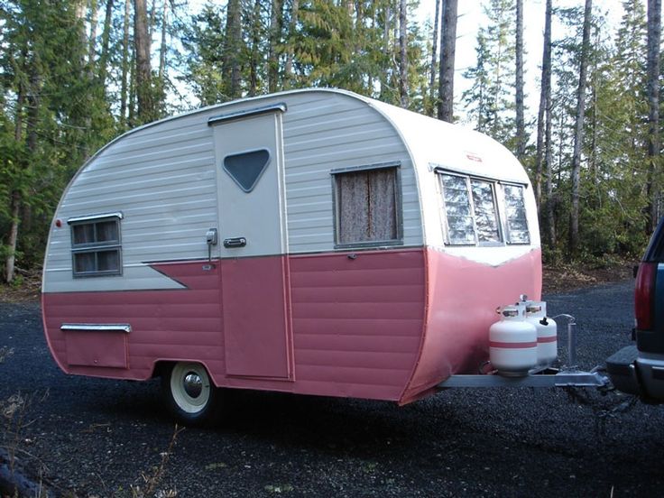 Restored Vintage Travel Trailer Mobile Scout Pink And White